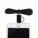 Wholesale Universal iPhone / Andrioid Portable Cell Phone Mini Electric Cooling Fan (Black)